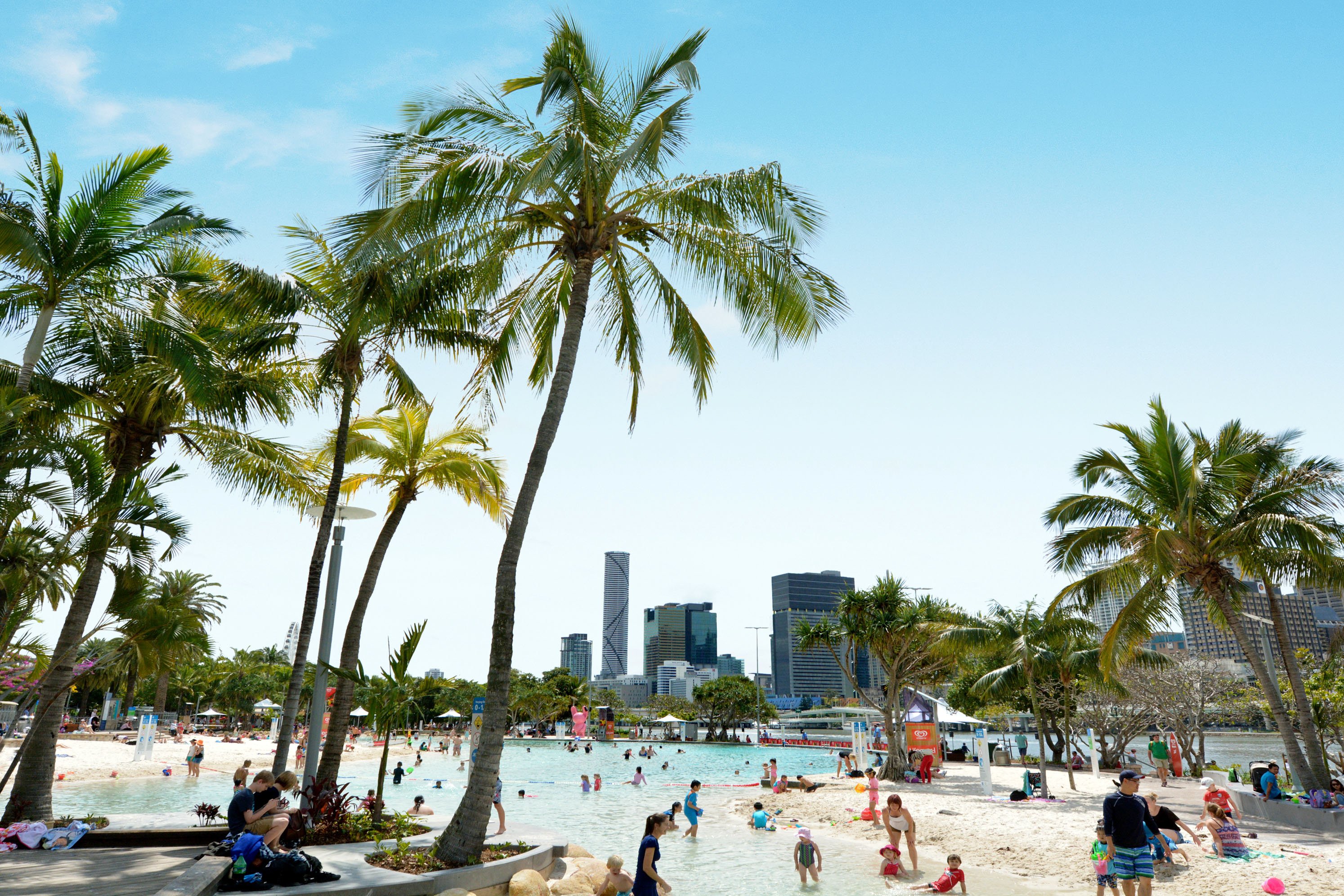 Australia's only beach in the middle of the city, Streets Beach is one of South Bank's most popular attractions
