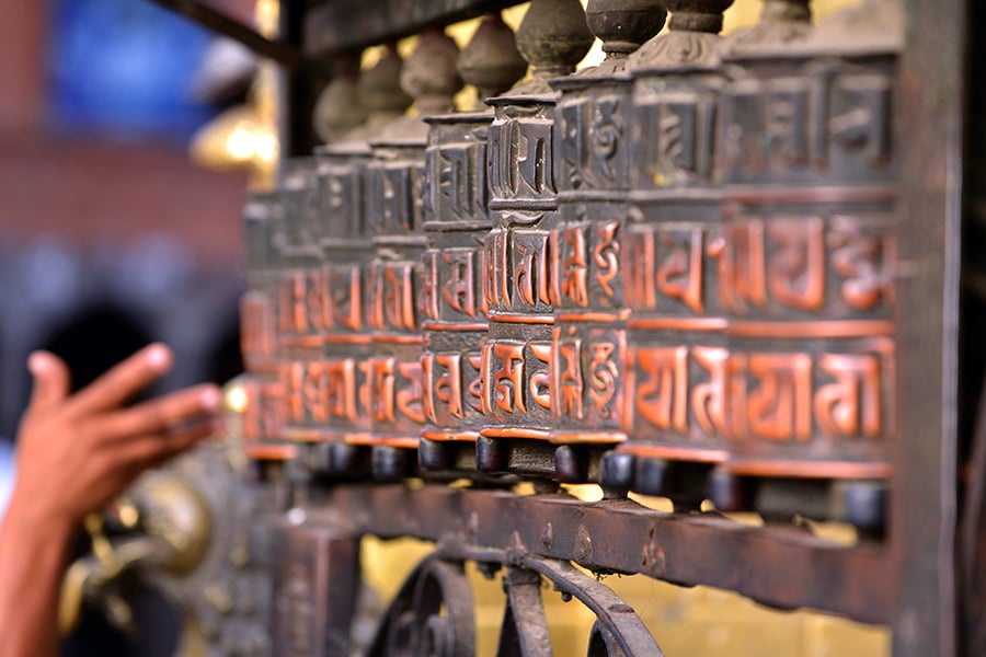 Bhutan is a very spiritual country and prayer wheels are everywhere