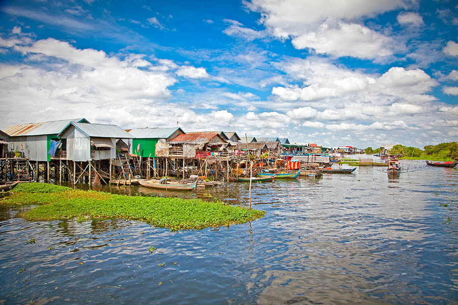Discover riverside villages as you cruise to Siem Reap