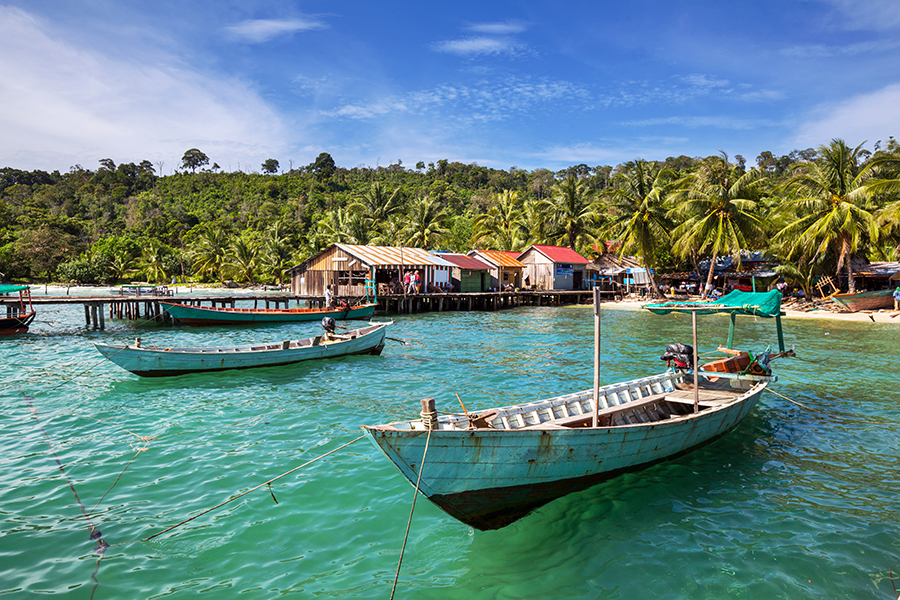 Boats at Kep, Cambodia Boats at Kep, Cambodia