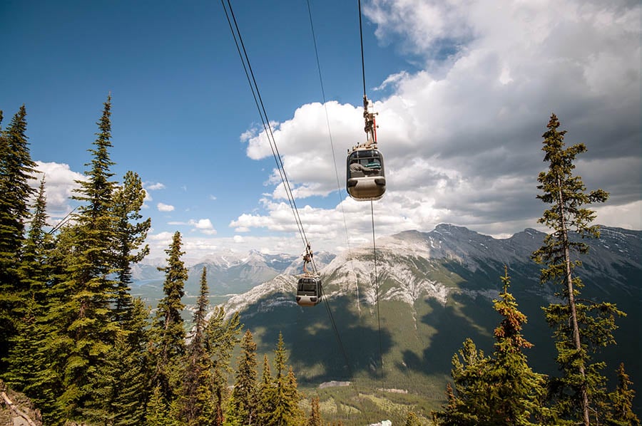 Get a birds eye view from the Banff Gondola