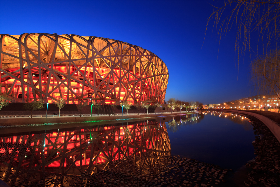 The 'Bird's Nest' Olympic Stadium, Beijing, China