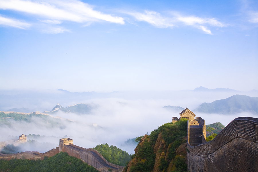 Snaking over 6000 km, you'll visit the vast Great Wall of China