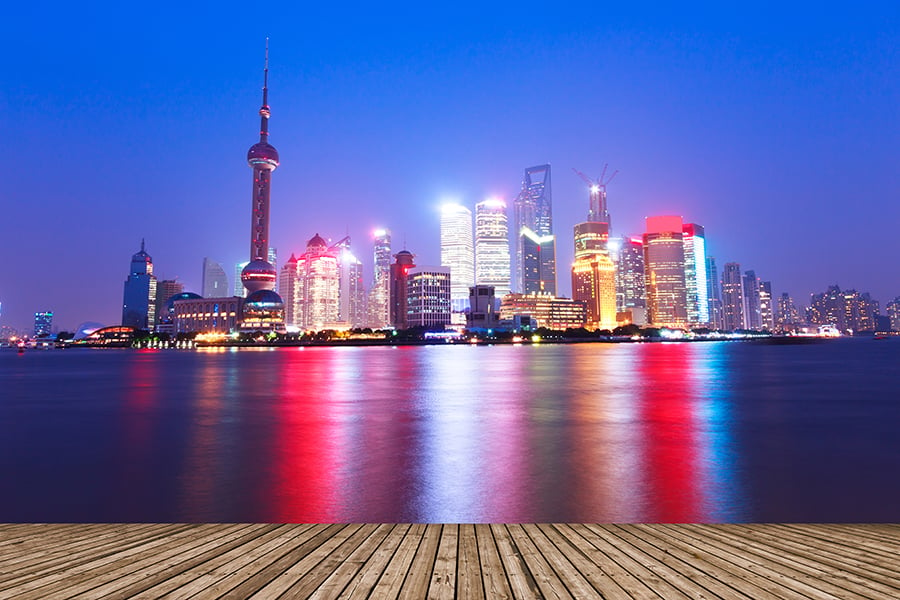A cityscape of Shanghai, China