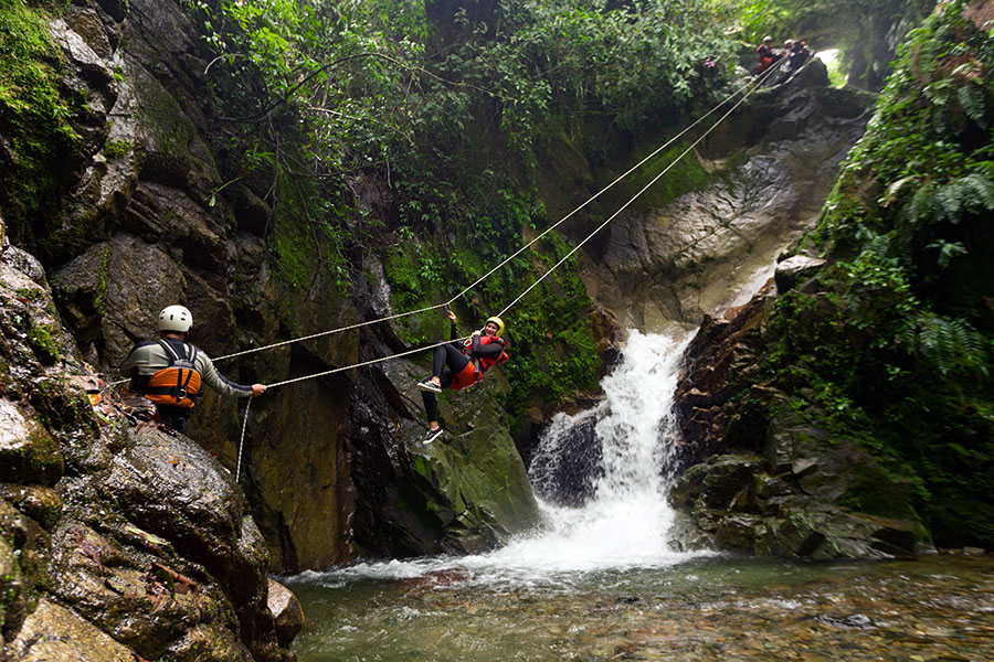 Ziplining in “Ruta de las Cascadas” is not for the faint-hearted!