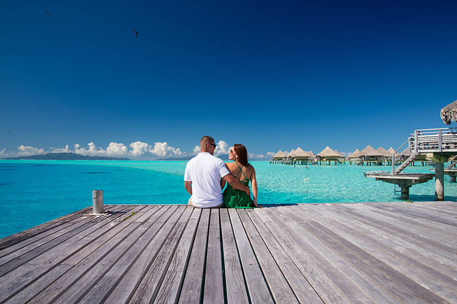 Your overwater bungalows guarantee uninterrupted views across the turquoise waters