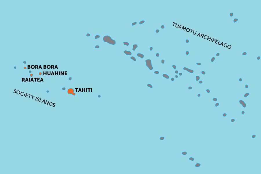 Authentic French Polynesia: 4 island hop | map