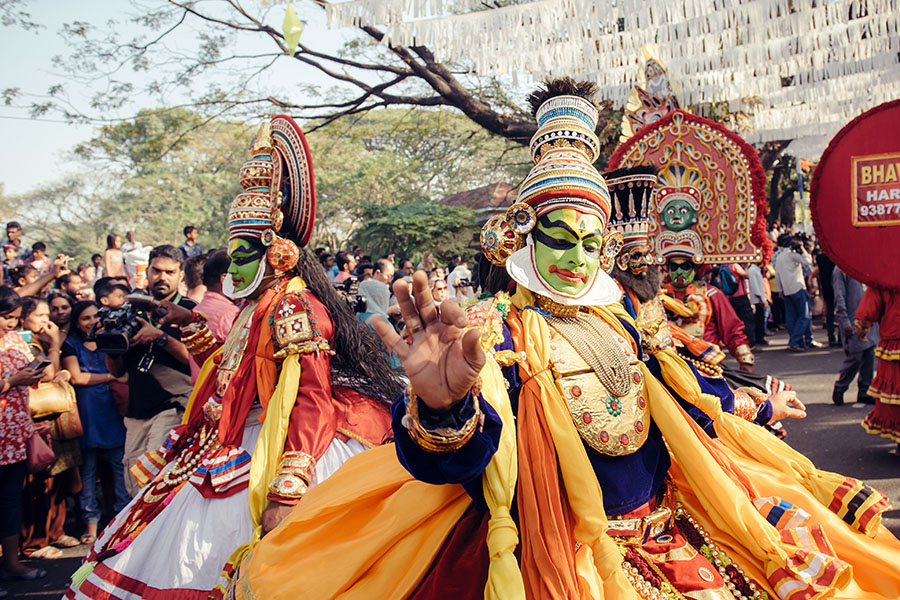Enjoy a traditional Kathakali dance performance