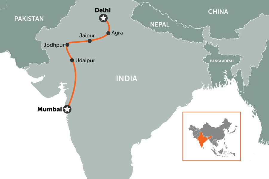 Royal Rajasthan | map
