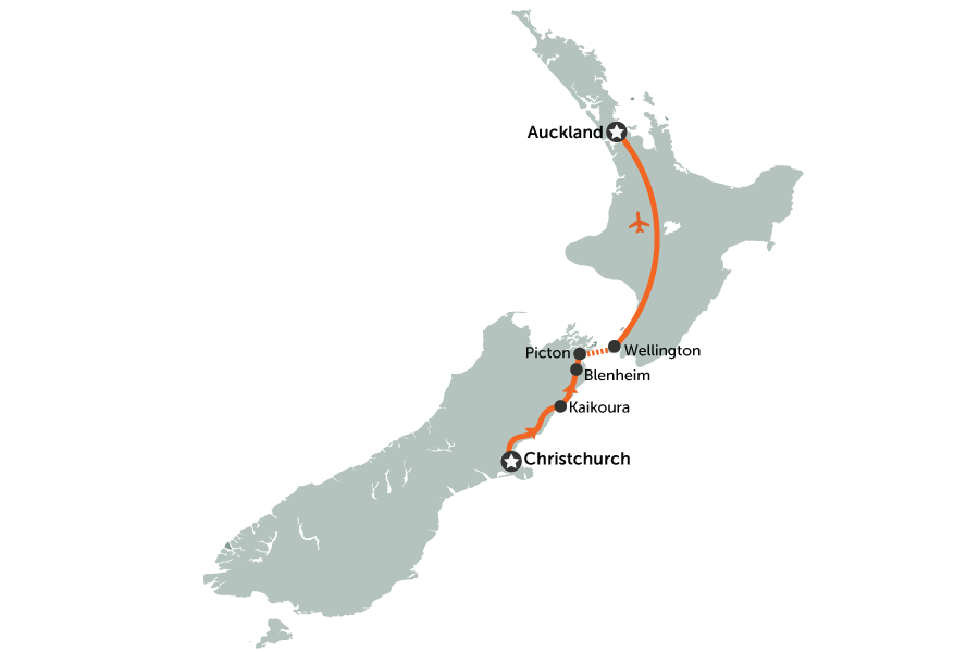 A luxury holiday and food tour of New Zealand | map