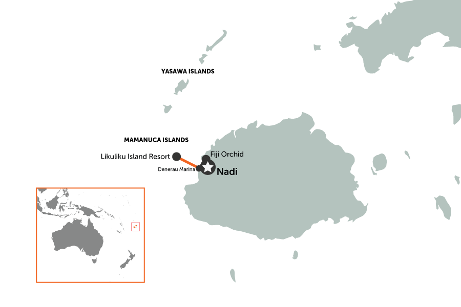 Luxury boutique escape to Fiji | map