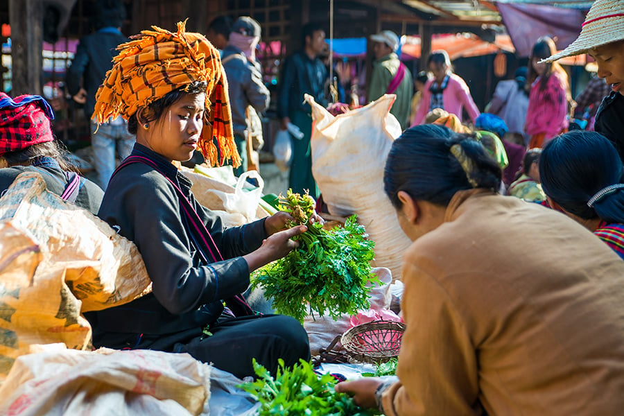 Catch a glimpse of traditional life in the local market