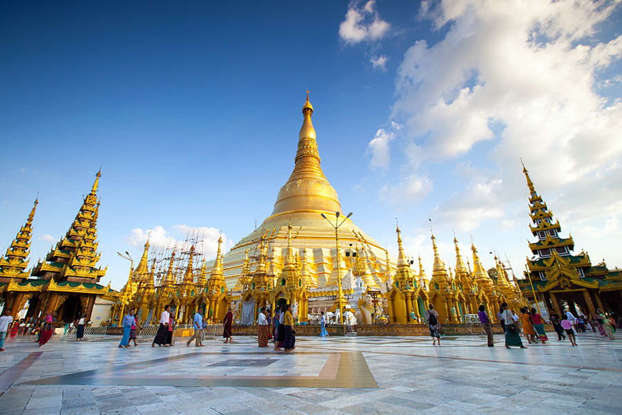 Shewedagon Pagoda is the most revered Buddhist temple in Myanmar Shewedagon Pagoda is the most revered Buddhist temple in Myanmar