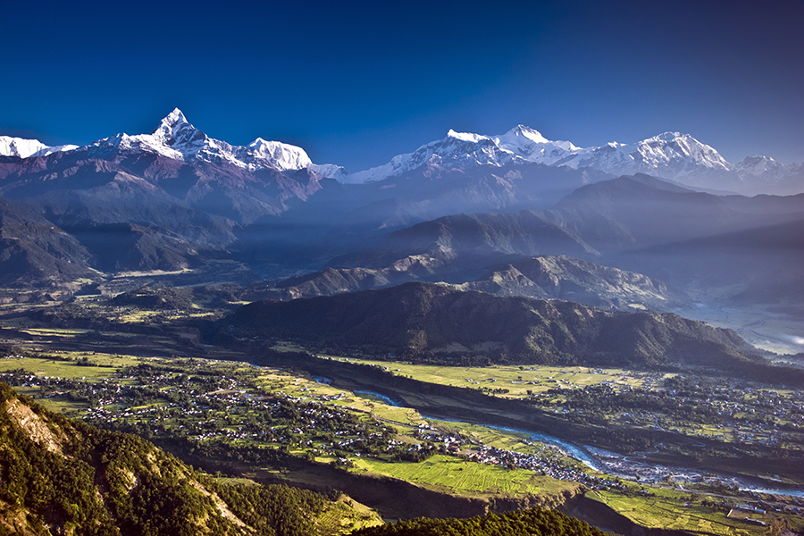 Stunning views of the beautiful peaks of Annapurna South