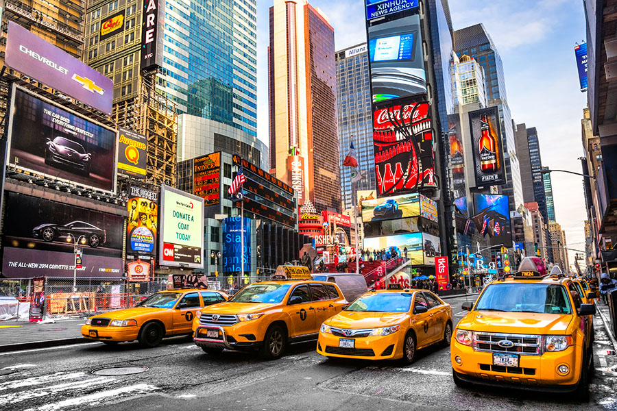 Wander through the heart of midtown – and the neon of Times Square!