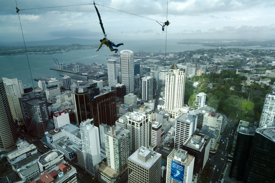 Jumping from the Sky Tower, Auckland