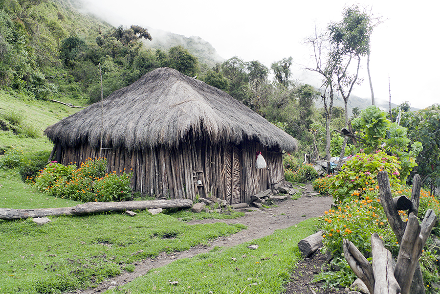 Traditional Inca hut, Salkantay Trek, Peru