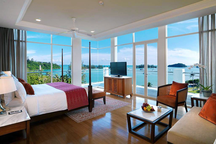 The Danna Langkawi | bedroom with sea views