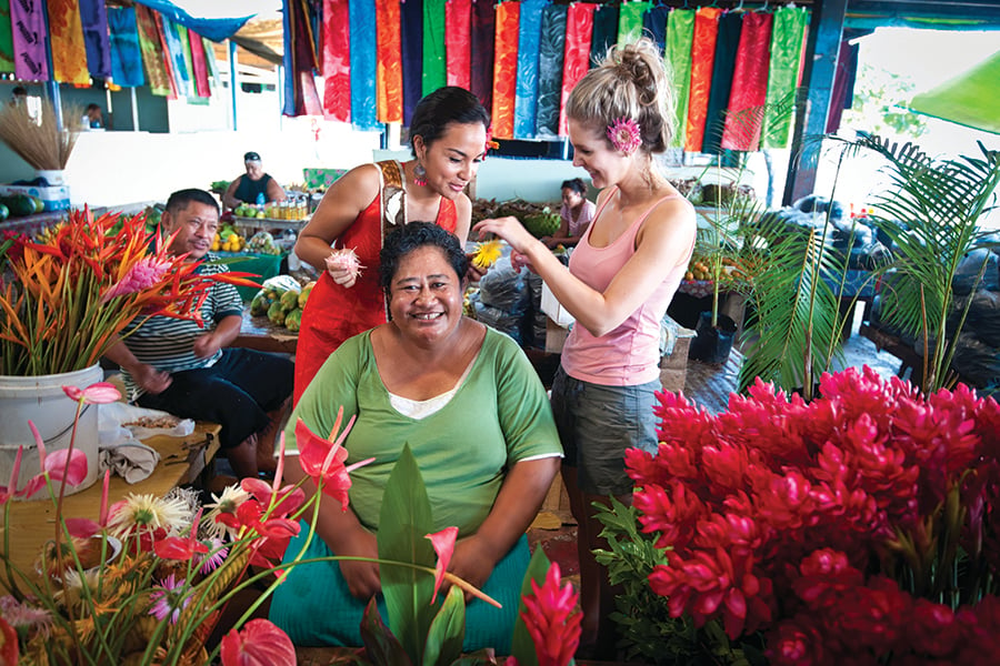 Experience true island life as you wander around the local markets
