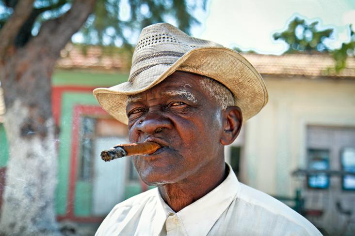 A man smoking a cigar, Cuba