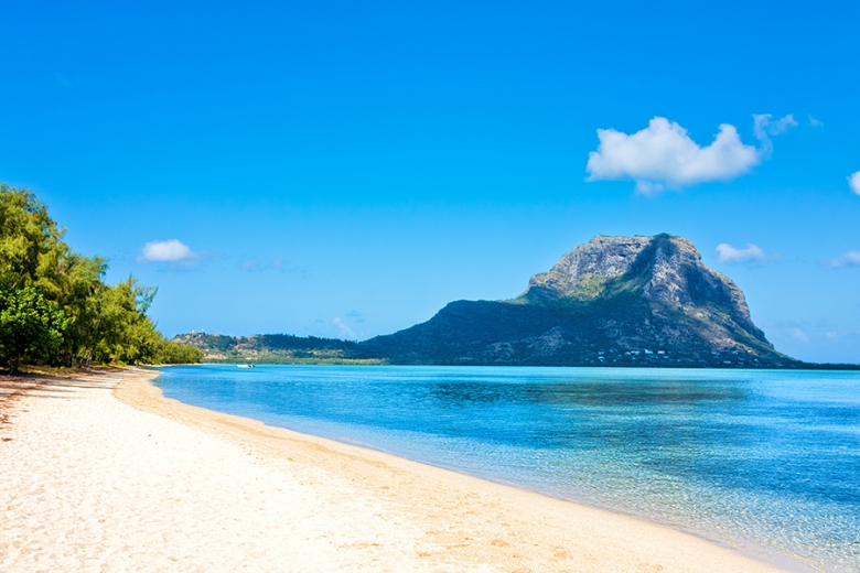 A beautiful beach in Mauritius
