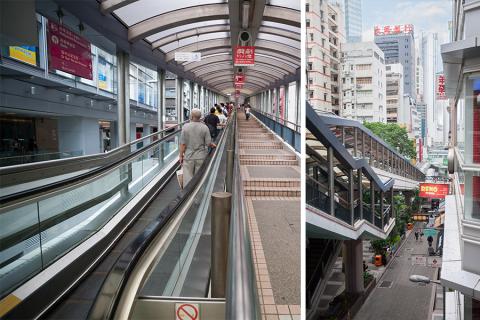 Mid-level escalators, Hong Kong