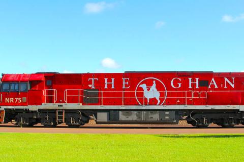 The Ghan standing in the sunshine | Travel Nation