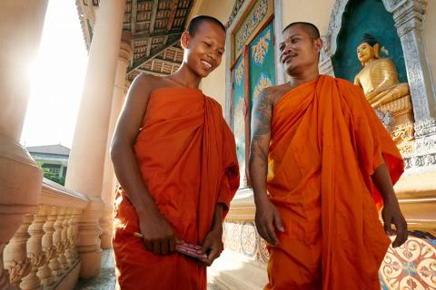 You'll meet plenty of Buddhist monks along the way