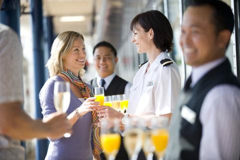 You'll be given a welcome drink upon embarking the cruise