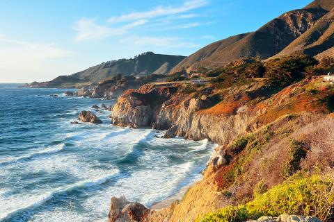 Driving north, you’ll reach Big Sur, where stunning cliffs overlooking beaches and bays