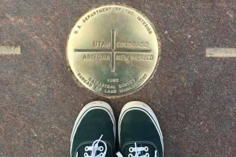 Snap your feet on state lines at the Four Corners Monument | Travel Nation