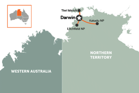 Darwin day tours | map