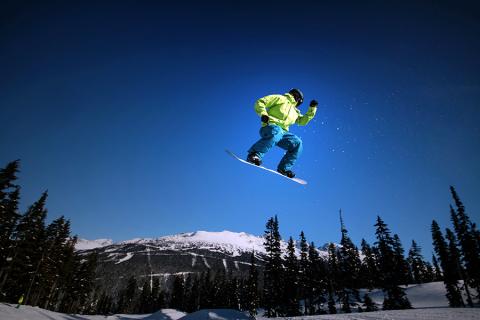 Snowboarding in Whistler, Canada