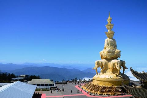 Emei Shan is one of the four sacred Buddhist mountains in China