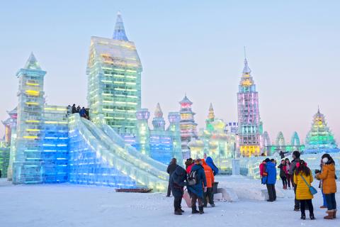 Today you get to visit the spectacular Harbin Ice Festival!