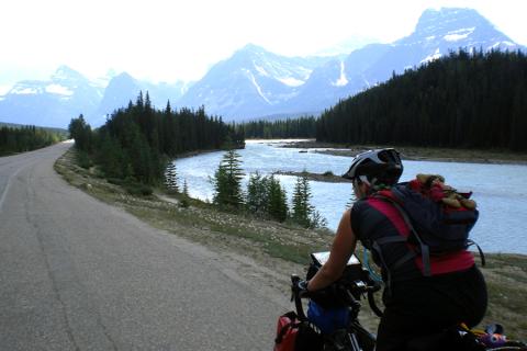 Cycling through the Rockies provided spectacular views