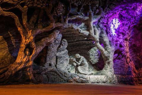 Visit the mysterious Salt Cathedral at Zipaquira