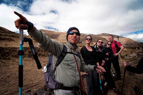 Join a group tour and trek with a knowledgeable guide | photo credit: G Adventures