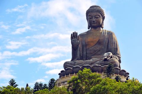 Head out of Hong Kong and walk up to the Giant Buddha 