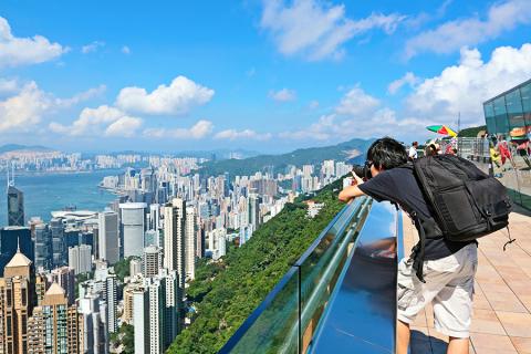 Top tip: Avoid the queues by taking a taxi up to Victoria Peak 