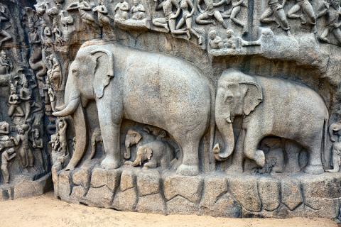 The historical rock carvings of Mammalapuram