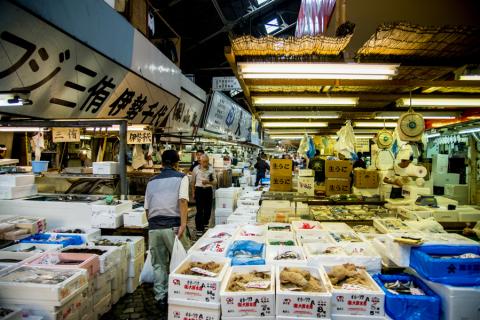 Tsukiji fish market, Tokyo, Japan