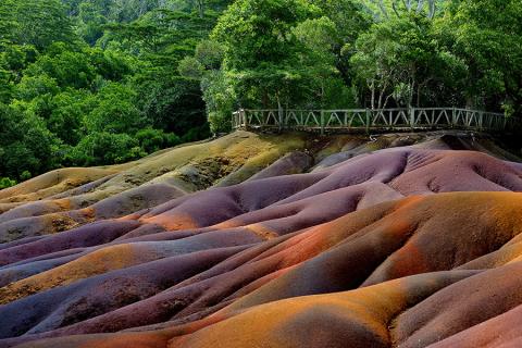 Discover the colourful dunes near Chamarel