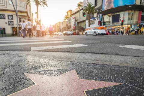 Go star spotting on the Hollywood Walk of Fame
