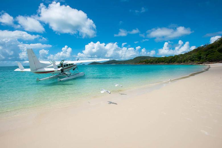 For extra excitement, try booking a seaplane over to Whitehaven Beach | Travel Nation