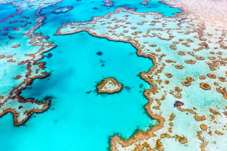 Visit romantic heart reef in the Whitsunday Islands | Australia honeymoon