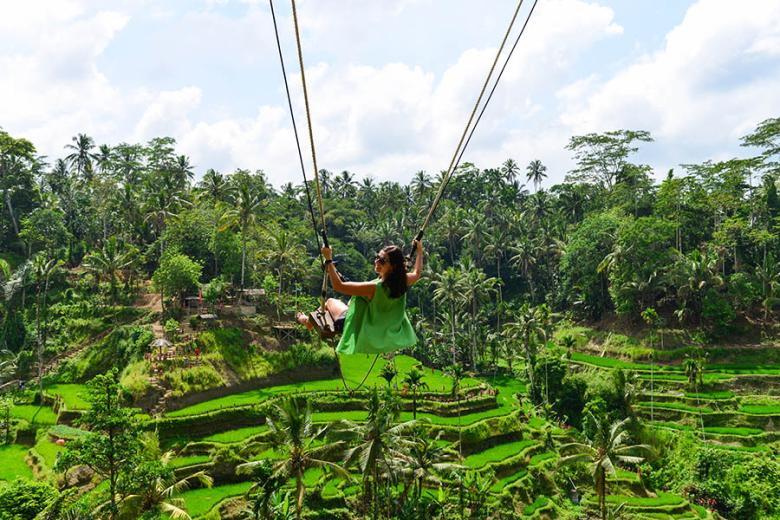 Swing over the Balinese rice terraces | Travel Nation