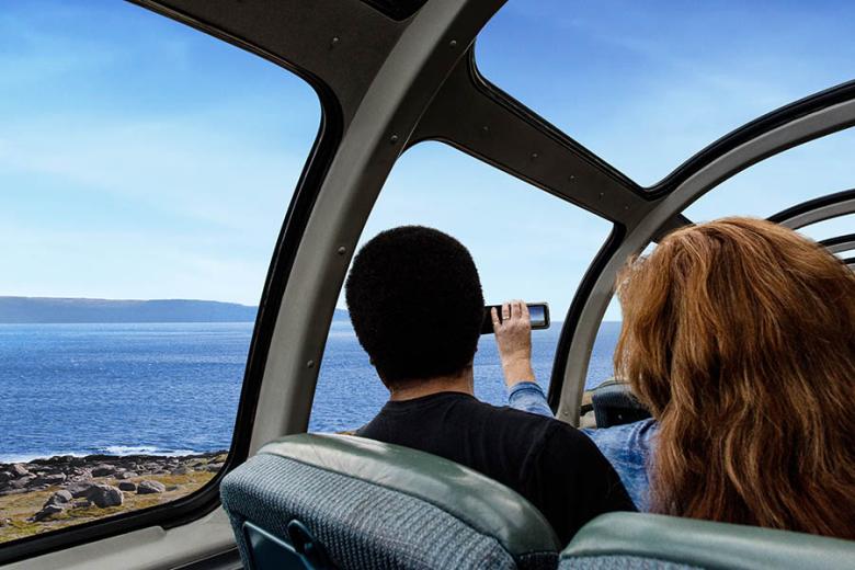 Soak up the scenery from the domed car of the Ocean Train | Photo credit: VIA Rail Canada