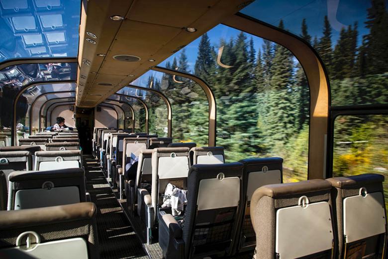 See amazing views from the Panorama Dome Car on the Skeena Travel | Photo credit: VIA Rail