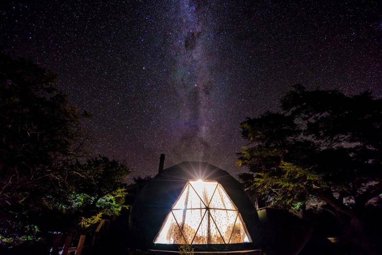 Admire the Milky Way from your dome at EcoCamp Patagonia | Photo credit: EcoCamp Patagonia